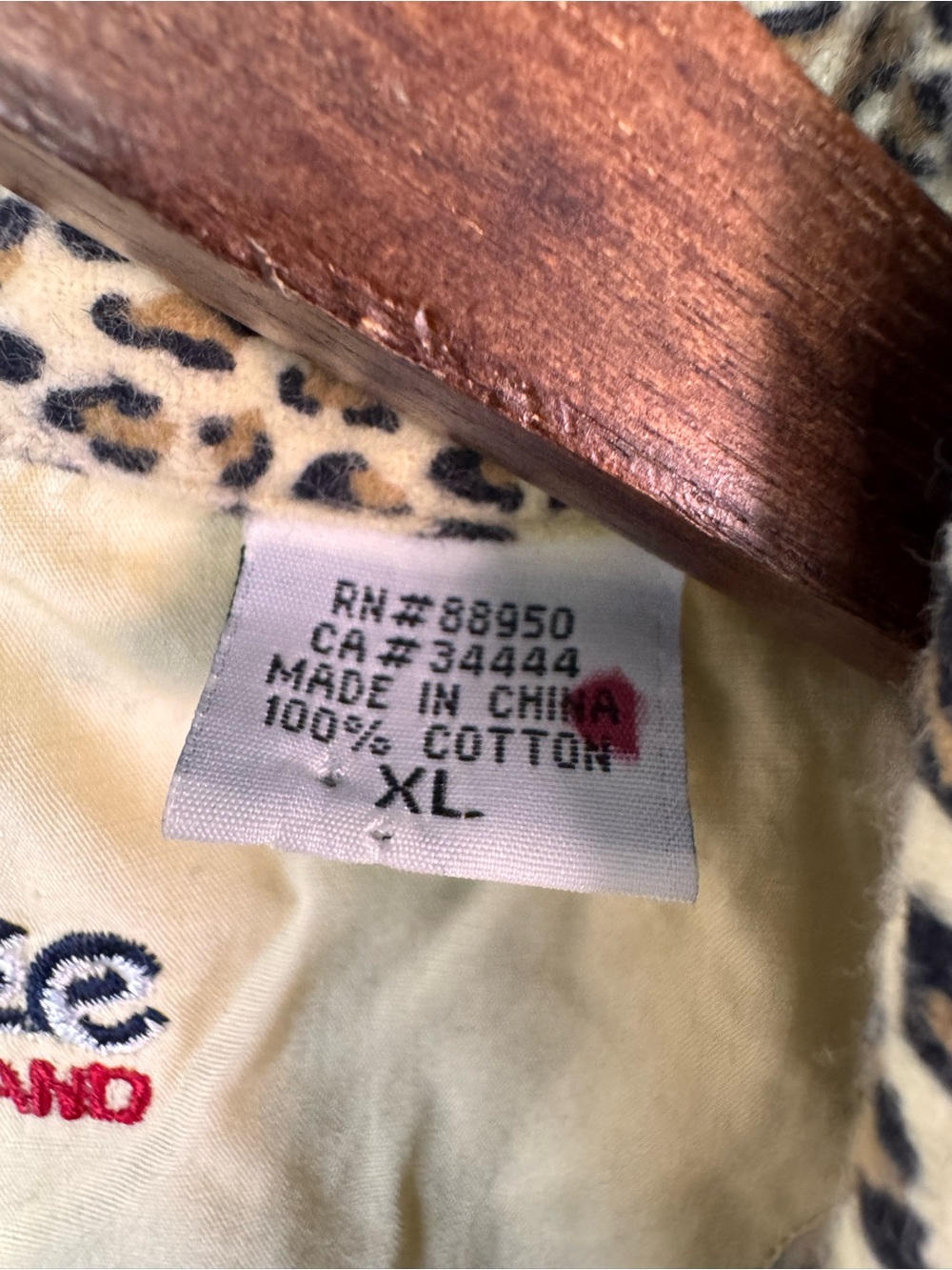 Vintage 90’s P.J. Salvage Women’s Leopard Print Pajama Set, 100% Cotton, XL - Picture 4 of 16